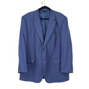 JOS. A. BANK Navy Wool Blend Tailored Fit Sport Coat Single Breasted Men's 46R